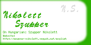 nikolett szupper business card